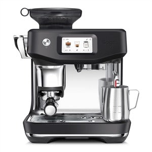 Cafetera Sage Barista Touch con pantalla táctil, 8 bebidas predefinidas y sistema ThermoJet de calentamiento rápido.
